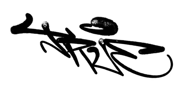Εικονογράφηση Διάνυσμα Μαύρο Γκράφιτι Ετικέτα Γράμματα Αεροζόλ Μπορεί Σπρέι — Διανυσματικό Αρχείο