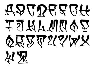 çok renkli graffiti elementleri sprey boya ok boyasını ayarlar