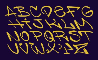 çok renkli graffiti elementleri sprey boya ok boyasını ayarlar