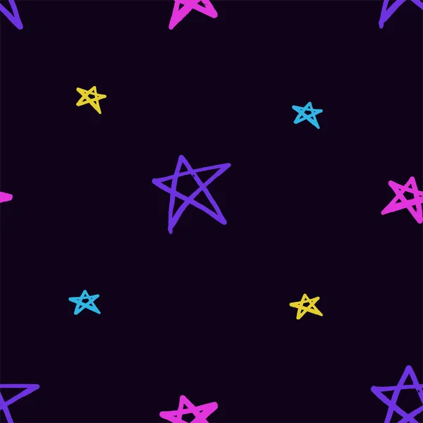 Stars Pattern Seamless Background Multicolored Graffiti Stars — Stock Vector