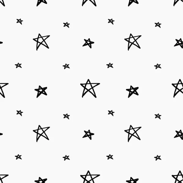 Stars Pattern Seamless Background Multicolored Graffiti Stars — Stock Vector