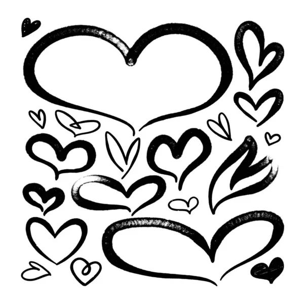 Kalp ikonu. grafiti stili sprey tasarım ögesi.