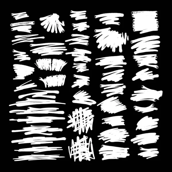 Мазки Рисования Граффити Набор Конструктивных Элементов Штрихи Фона Текста — стоковый вектор