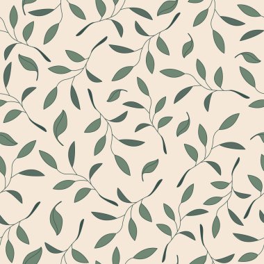 Kaliteli yeşil yapraklı kusursuz desen