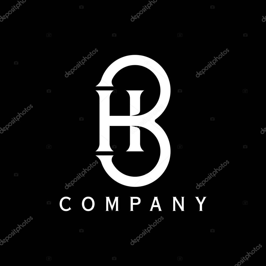 Initial logo for you company. letter B and H concept