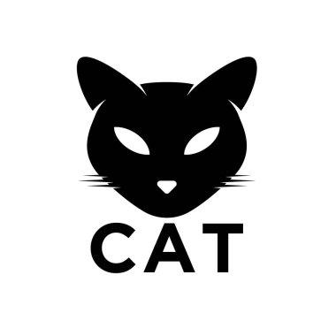 kedi başı logo tasarımı simgesi