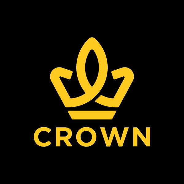 Idea Diseño Logotipo Corona Simple — Vector de stock