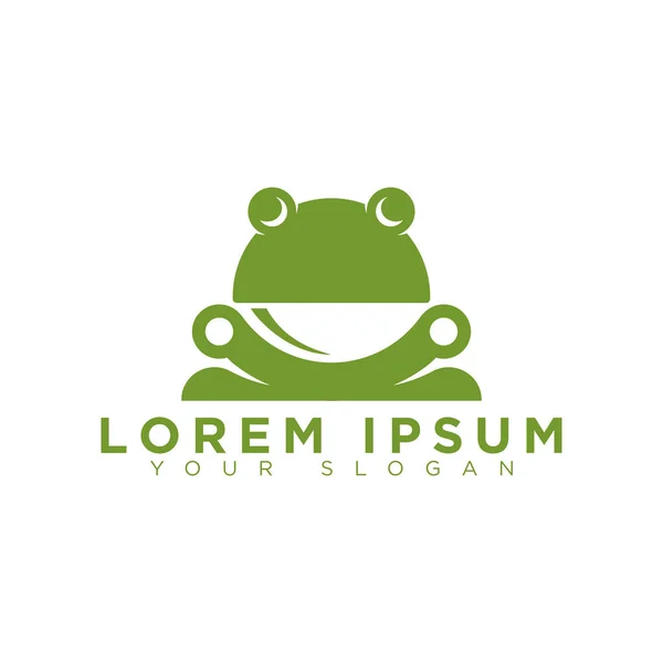 Restaurant Logo Design Frog Logo Design Idea — Stock Vector