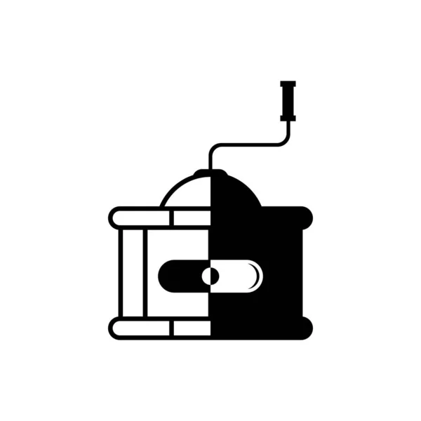 Απλό Λογότυπο Εικονιδίων Καφέ Μύλος — Διανυσματικό Αρχείο