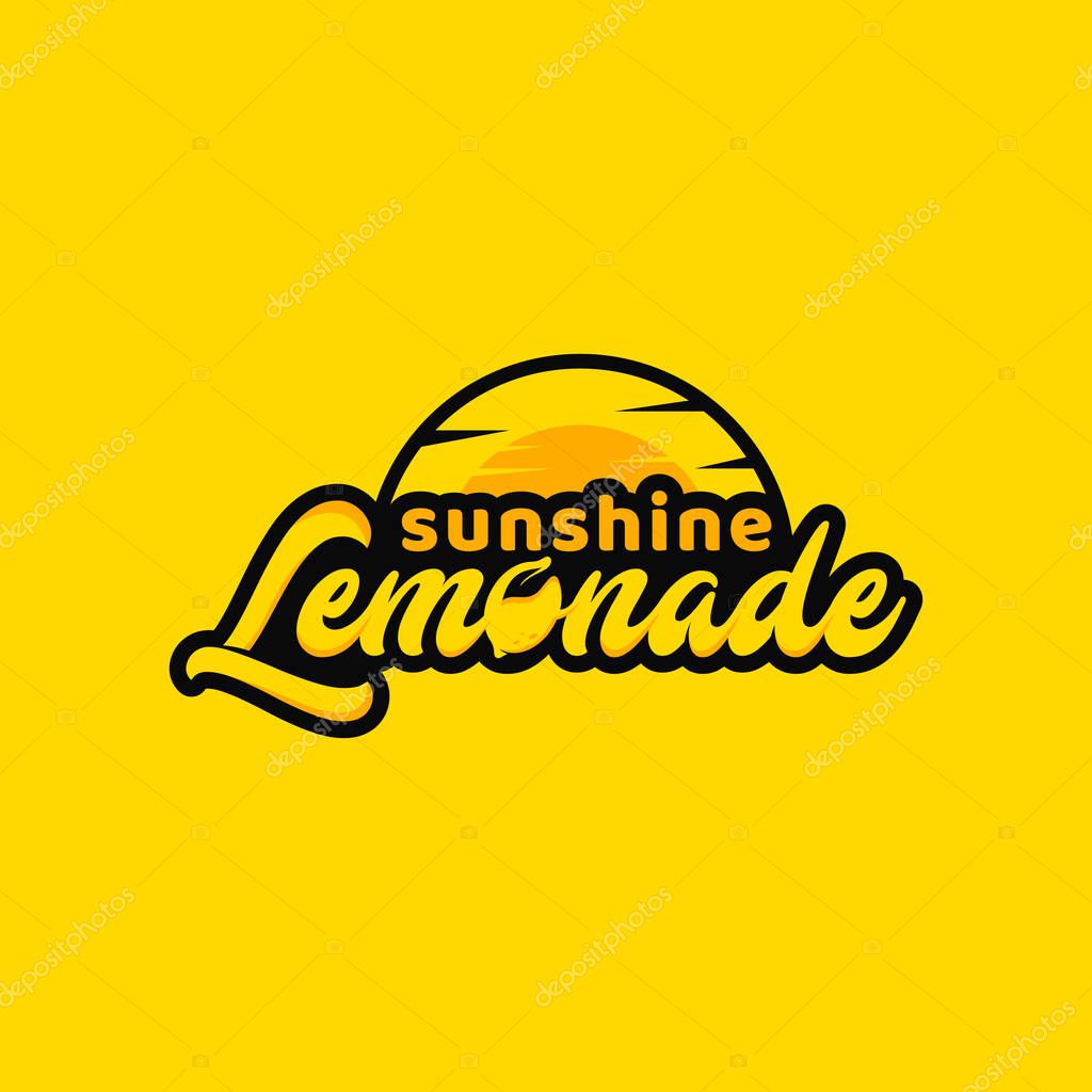 Homemade lemonade logo. emblem for your sunshine drink menu