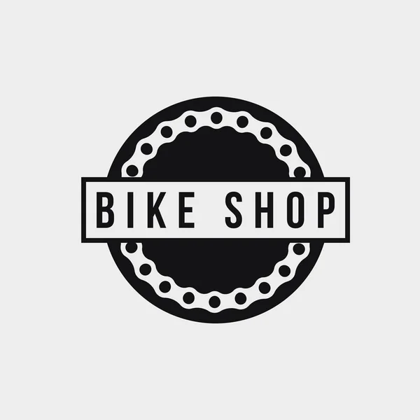 Bike Shop Logo Design Chain Design — ストックベクタ