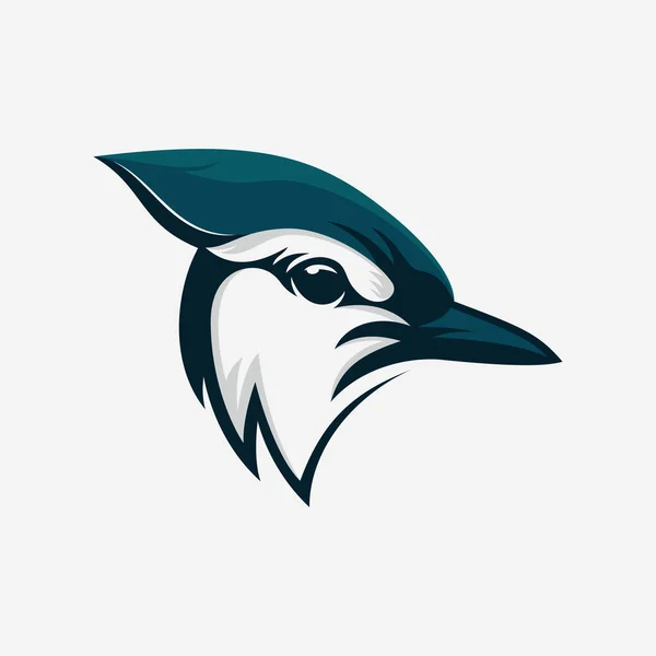 Illustrations Mascot Blue Jay Head Logo — Stockový vektor
