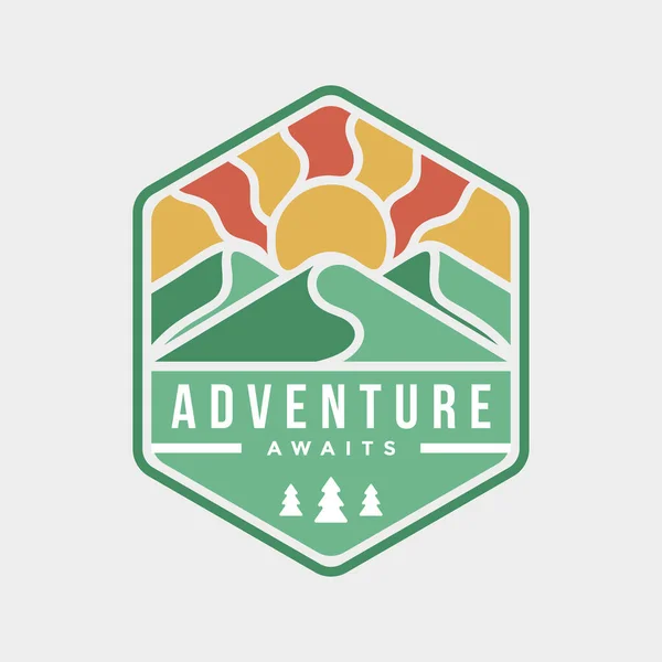 Outdoor Adventure Summer Beach Logo Illustrations — ストックベクタ