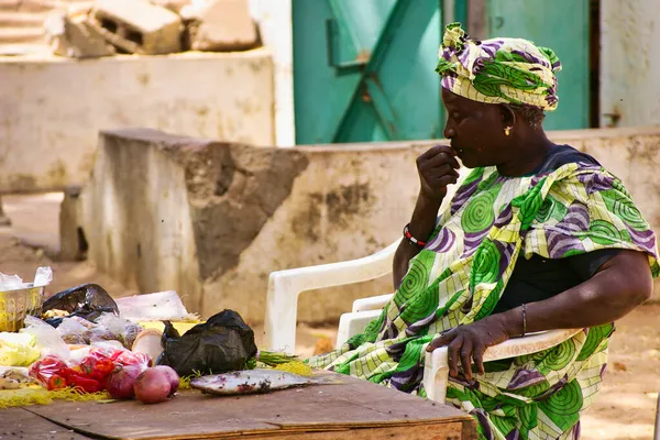 Senegal Africa Marsch Circa 2016 Scene Life Village Market Authentic — Stock Photo, Image