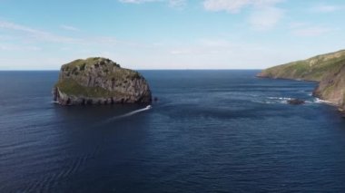 aerial view of the sea in the basque country, spain. High quality 4k footage
