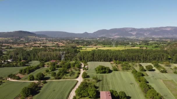 Aerial Footage Green Fields Castilla Spain High Quality Footage — Stockvideo