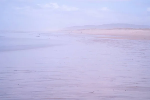 landscape view of the sea horizon in a beach of Galicia, Spain. High quality photo