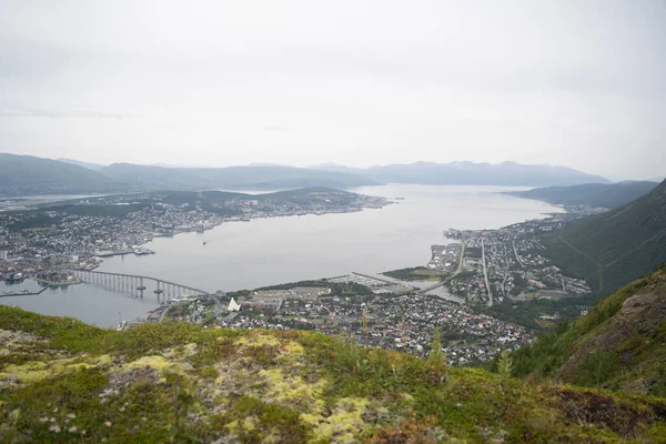 Landscape View City Tromso Northern Norway High Quality Photo — Foto de Stock