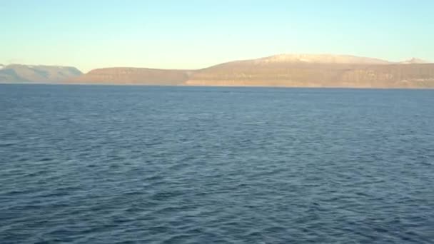 Paisaje Marino Del Océano Ártico Costa Las Islas Svalbard Noruega — Vídeo de stock