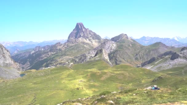 Vista Panorámica Los Pirineos Franceses Midi Dossau Imágenes Alta Calidad — Vídeos de Stock