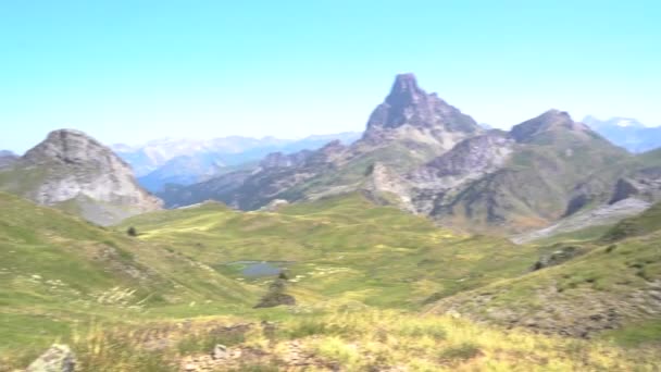 Vista Panorámica Los Pirineos Franceses Midi Dossau Imágenes Alta Calidad — Vídeos de Stock