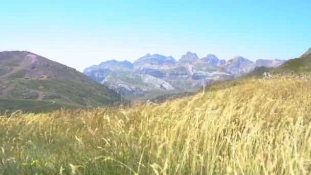 Vista Panorámica Los Pirineos Españoles Día Ventoso Imágenes Alta Calidad — Vídeos de Stock