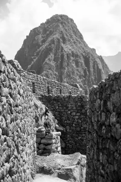 Peru 'daki Machu Picchu arkeolojik tesisinde harabeler. Yüksek kalite fotoğraf