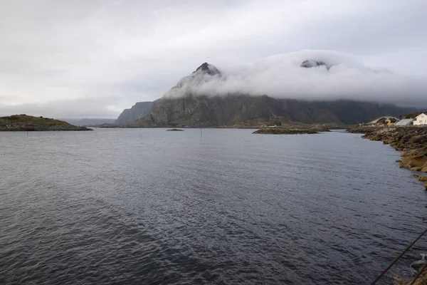 Vue Panoramique Sur Les Fjords Les Montagnes Des Îles Lofoten — Photo