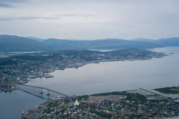 panoramical view of the city of Tromso in northern Norway. High quality photo