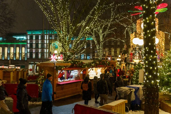 Marché Noël Allemand Dans Vieux Québec — Photo