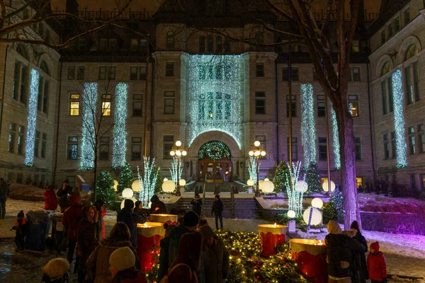 Marché Noël Allemand Dans Vieux Québec — Photo