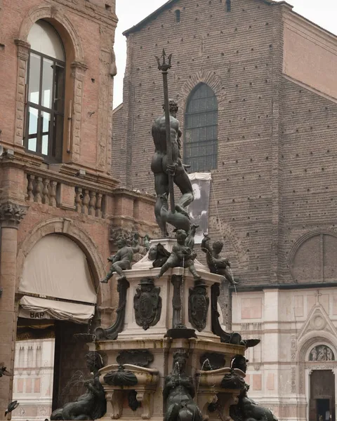 Fontana Del Nettuno Citt Bologna — Fotografia de Stock