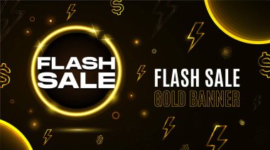 Flaş Satış Neon Sarı Sancak Neonu Karanlık Arkaplanda