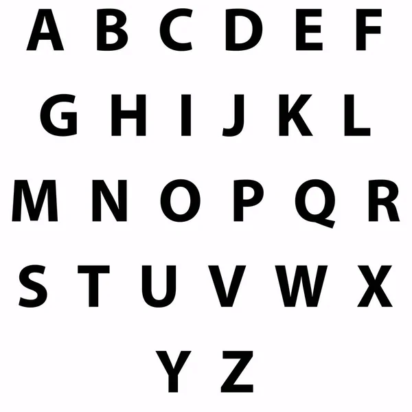 Großbuchstaben Alphabete Auf Weißem Hintergrund — Stockfoto