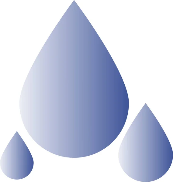 Waterdruppels Geïsoleerd Witte Achtergrond Vectorillustratie — Stockfoto