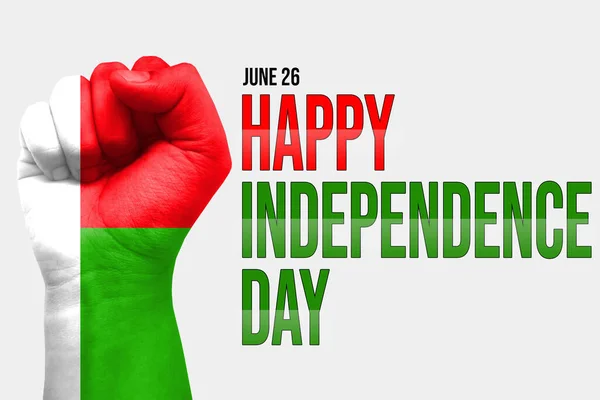 Szczęśliwego Dnia Niepodległości Lub Współczesnego Streszczenia Tło Pięści Malowane Flagą — Zdjęcie stockowe