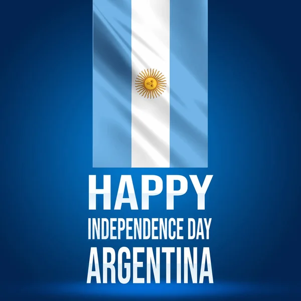 Feliz Día Independencia Argentina Fondo Pantalla Con Bandera Ondeante Celebración —  Fotos de Stock