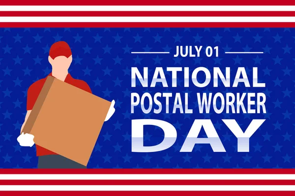 National Postal Worker Day on July 01 modern abstract template for banner and poster.