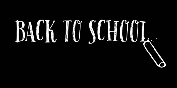 Back School Blackboard Concept Mit Kreide Auf Schwarzem Hintergrund — Stockfoto