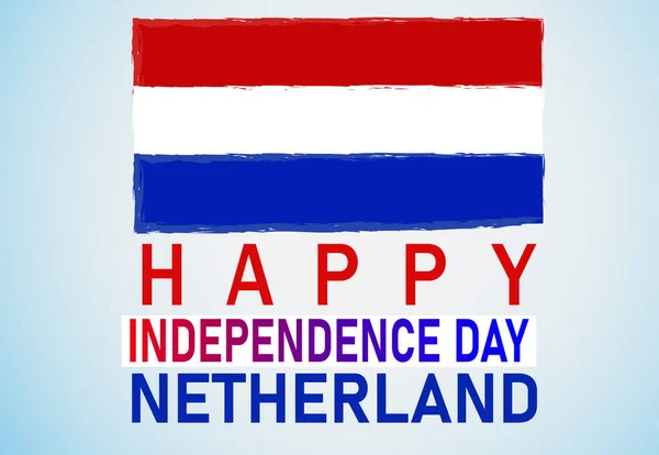 Happy Independence Day Netherlands Grunge Brush Style Flag Background Holland — Stock Photo, Image