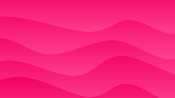 Simple Animation Pink Wave Shape Abstract Background — Stock Video