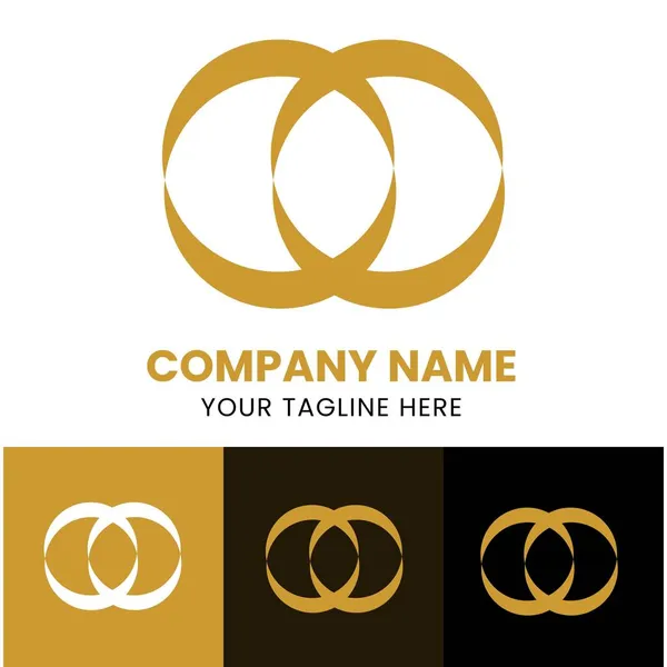 Diseño Del Logotipo Del Anillo Lujoso Elegante Simple Para Empresa — Vector de stock