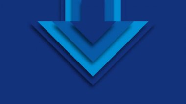 Üç boyutlu animasyon soyut koyu mavi arkaplan. Mavi ok dokusu. Metin için boşluk.