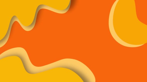 Fondo Forma Abstracta Mínima Con Color Amarillo Diseño Dinámico Banner — Vídeo de stock