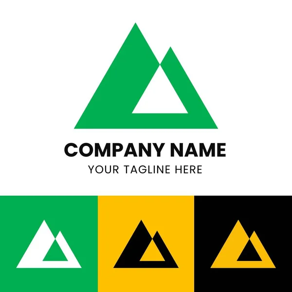 Montanha Logotipo Simples Para Conceito Aventura Resort — Vetor de Stock