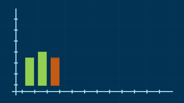 Animerad Aktiemarknad Och Företagsdiagram — Stockvideo