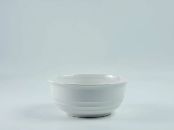 White Bowl Isolated White Background Stock Image