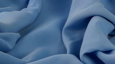 bebek mavi kumaş dokusu, arkaplan olarak kırışık kumaş.