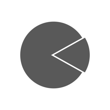 Beyaz arkaplanda vektör simgesi bilgi turtası. pasta şeması şablonları.