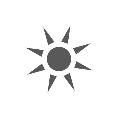 vector icon sun weather on white background.